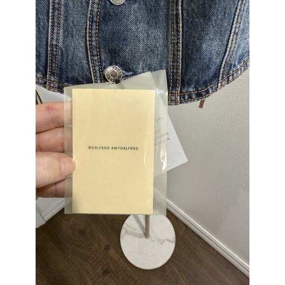 GRLFRND Phoebe Laced Halter Top in Nashville Suede Small New With Tags - Picture 5 of 11